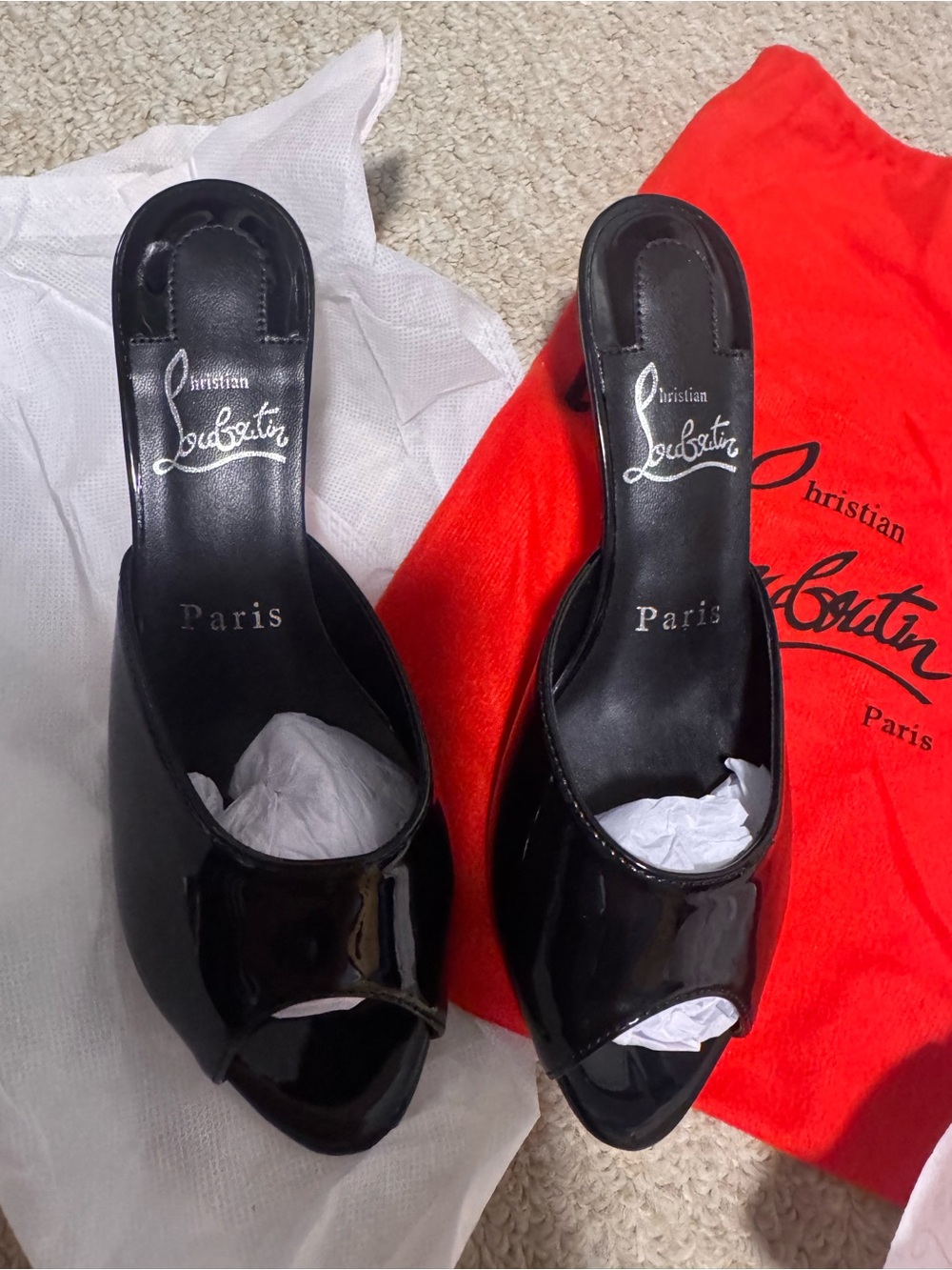 New Red Bottom Sandal Heels - Picture 2 of 6